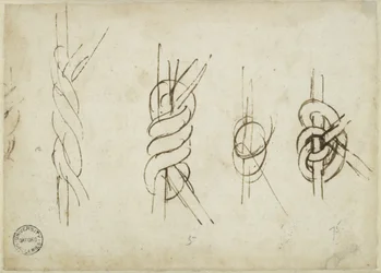 Verso: Fünf Skizzen von Riemenwerk, WA1846.196